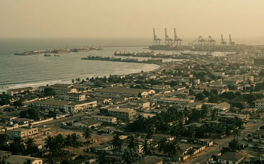 The Tema harbour district, where Engman Solutions is based